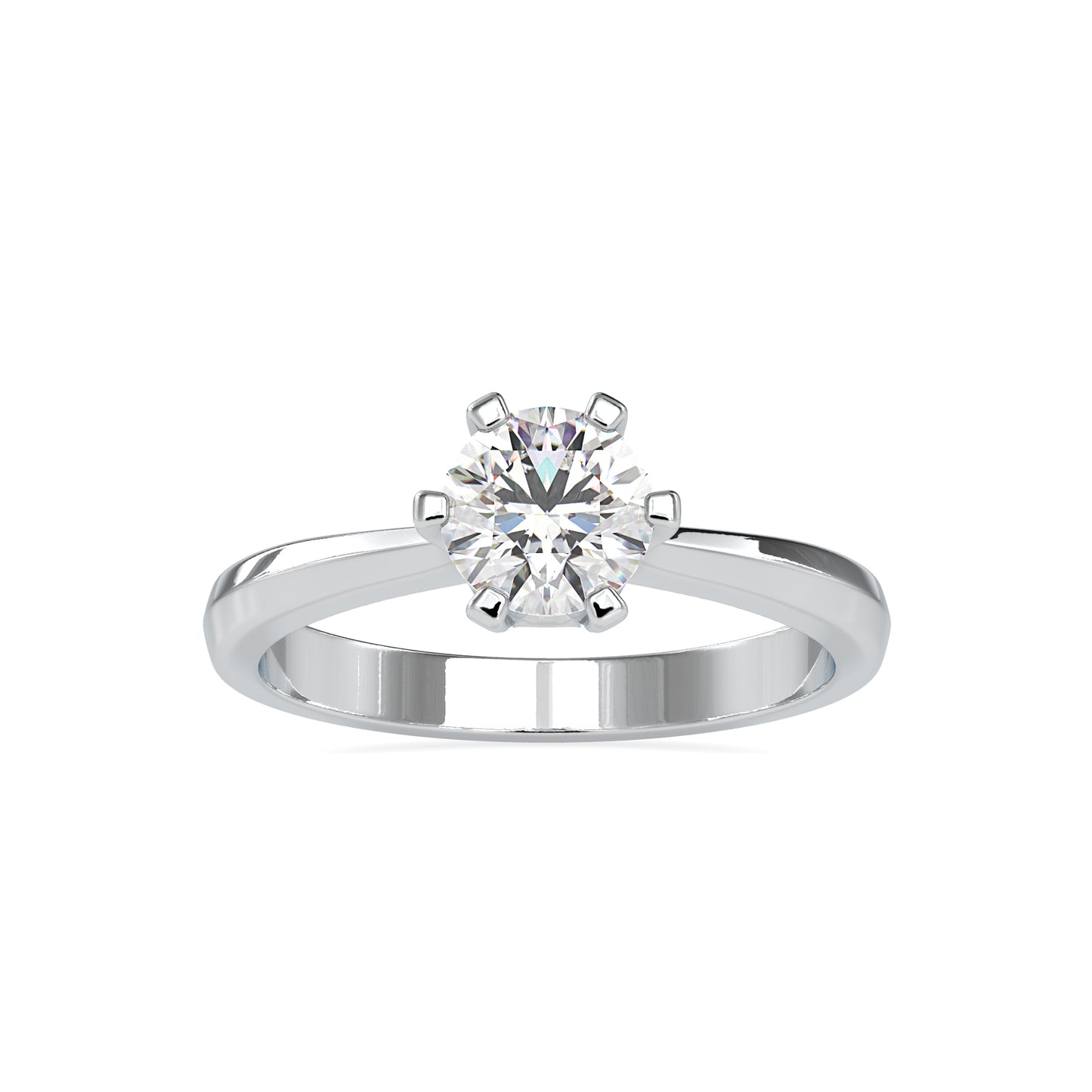 0.89 CTTW  LABGROWN Diamond , VVS Clarity , E-F Color , 925 Silver Diamond Ring with IGI Certification