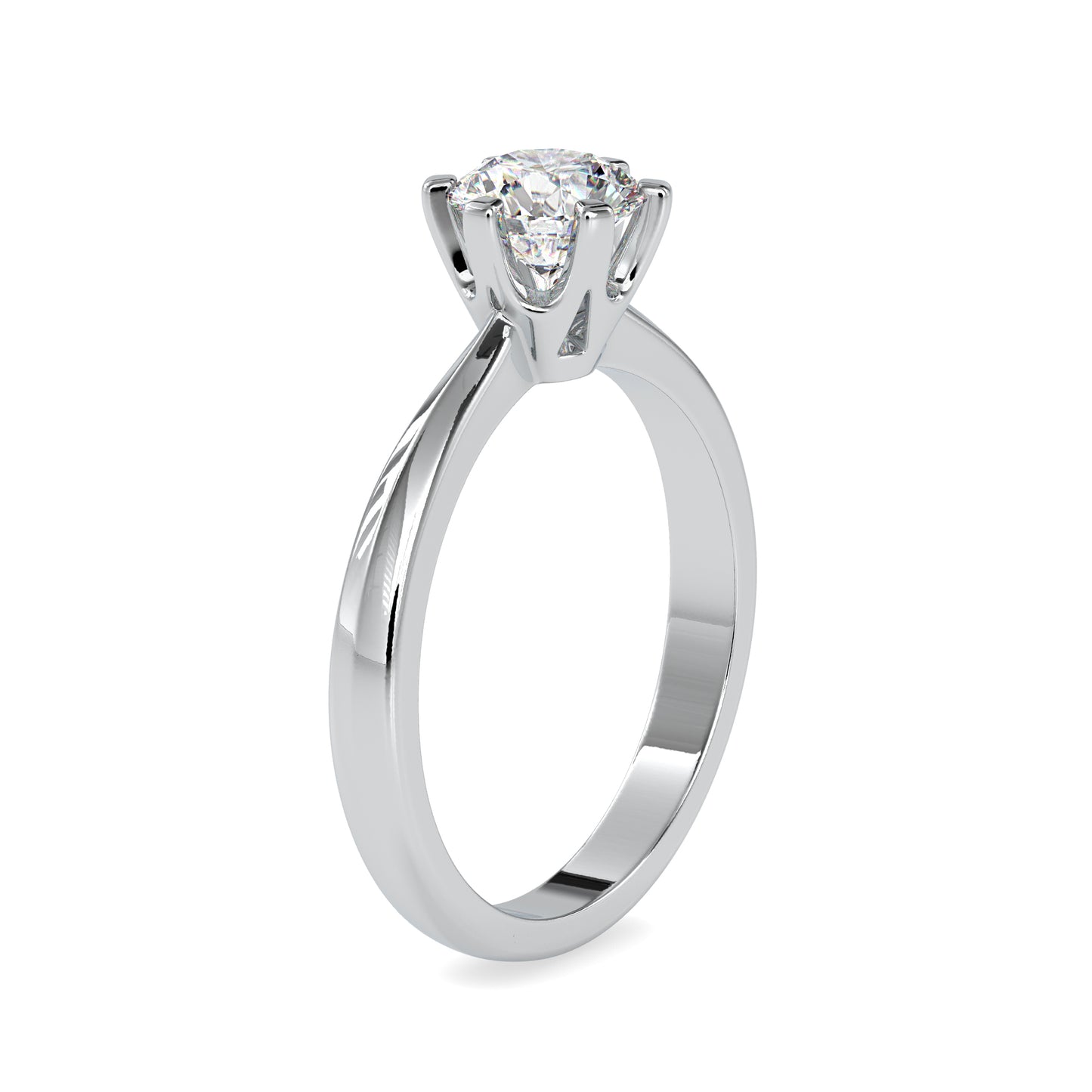 0.89 CTTW  LABGROWN Diamond , VVS Clarity , E-F Color , 925 Silver Diamond Ring with IGI Certification