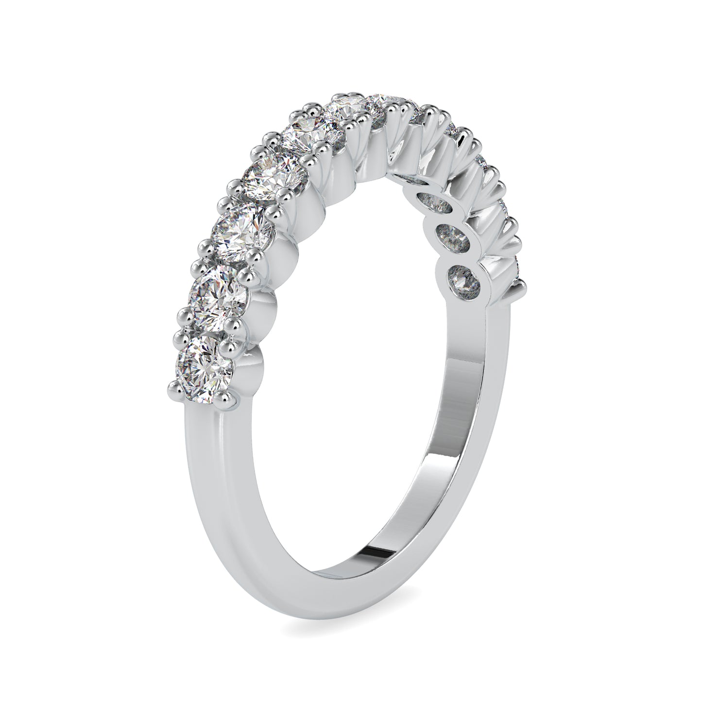 0.90 CTTW  LABGROWN Diamond , VVS Clarity , E-F Color , 925 Silver Diamond Ring with IGI Certification