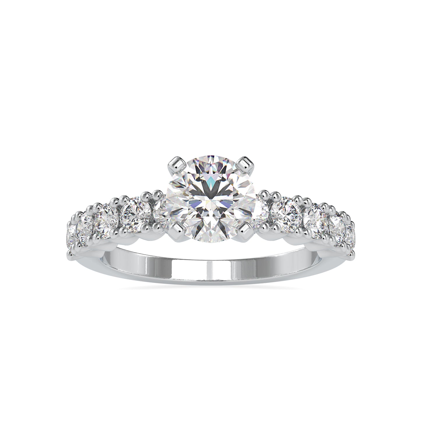 1.96 CTTW  LABGROWN Diamond , VVS Clarity , E-F Color , 925 Silver Diamond Ring with IGI Certification