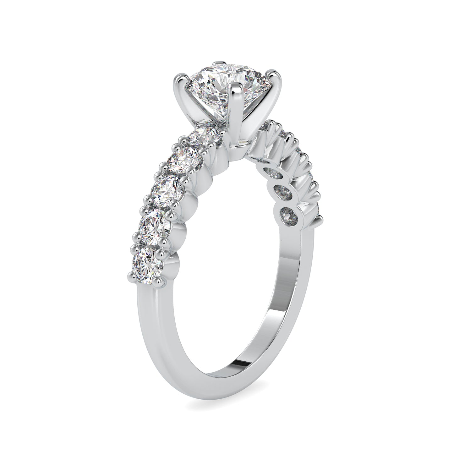 1.96 CTTW  LABGROWN Diamond , VVS Clarity , E-F Color , 925 Silver Diamond Ring with IGI Certification