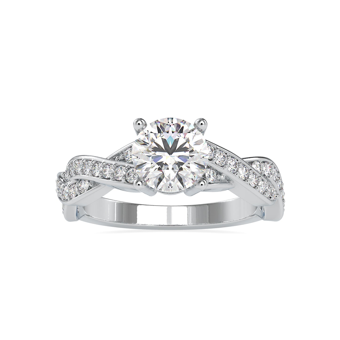 1.49 CTTW  LABGROWN Diamond , VVS Clarity , E-F Color , 925 Silver Diamond Ring with IGI Certification