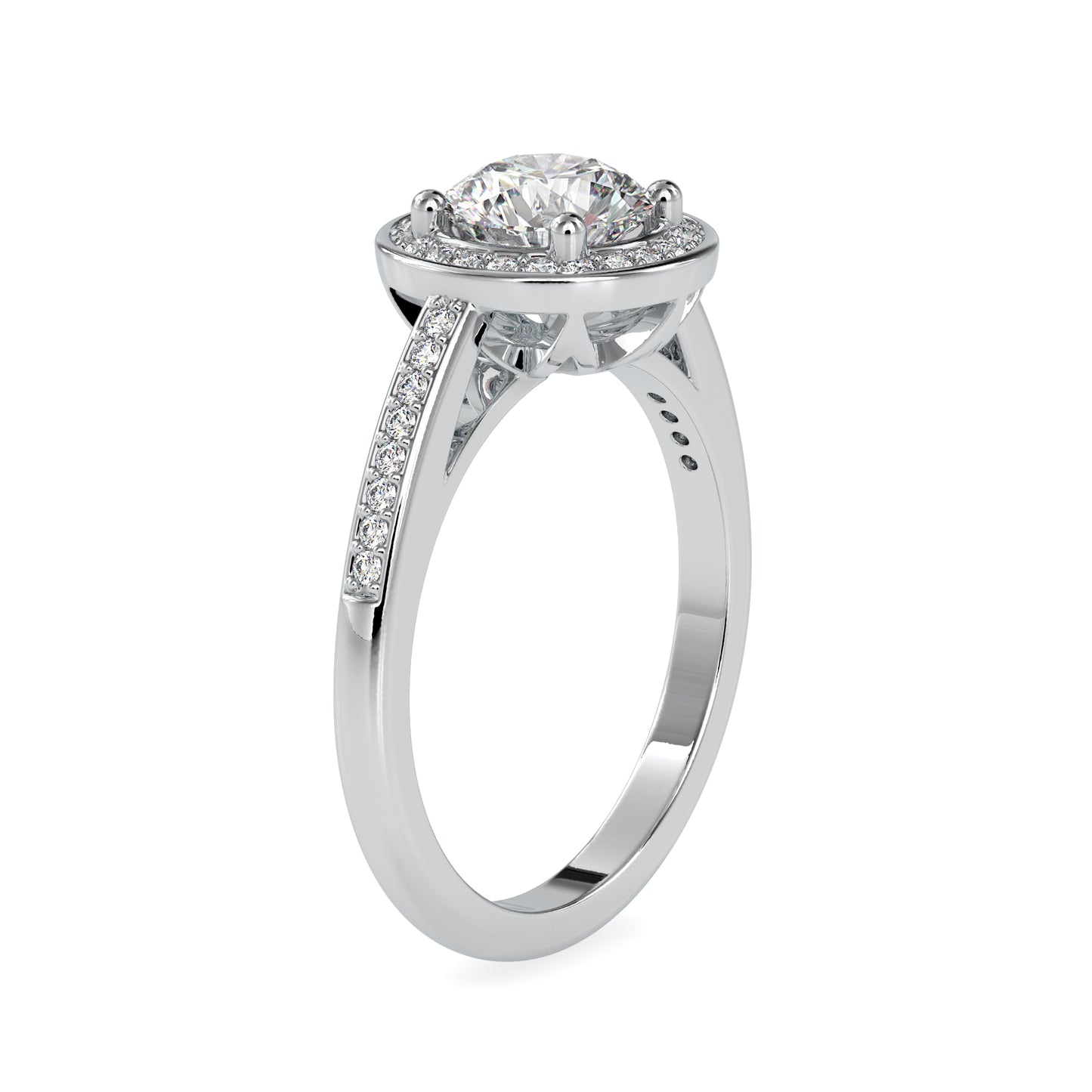 1.30 CTTW  LABGROWN Diamond , VVS Clarity , E-F Color , 925 Silver Diamond Ring with IGI Certification