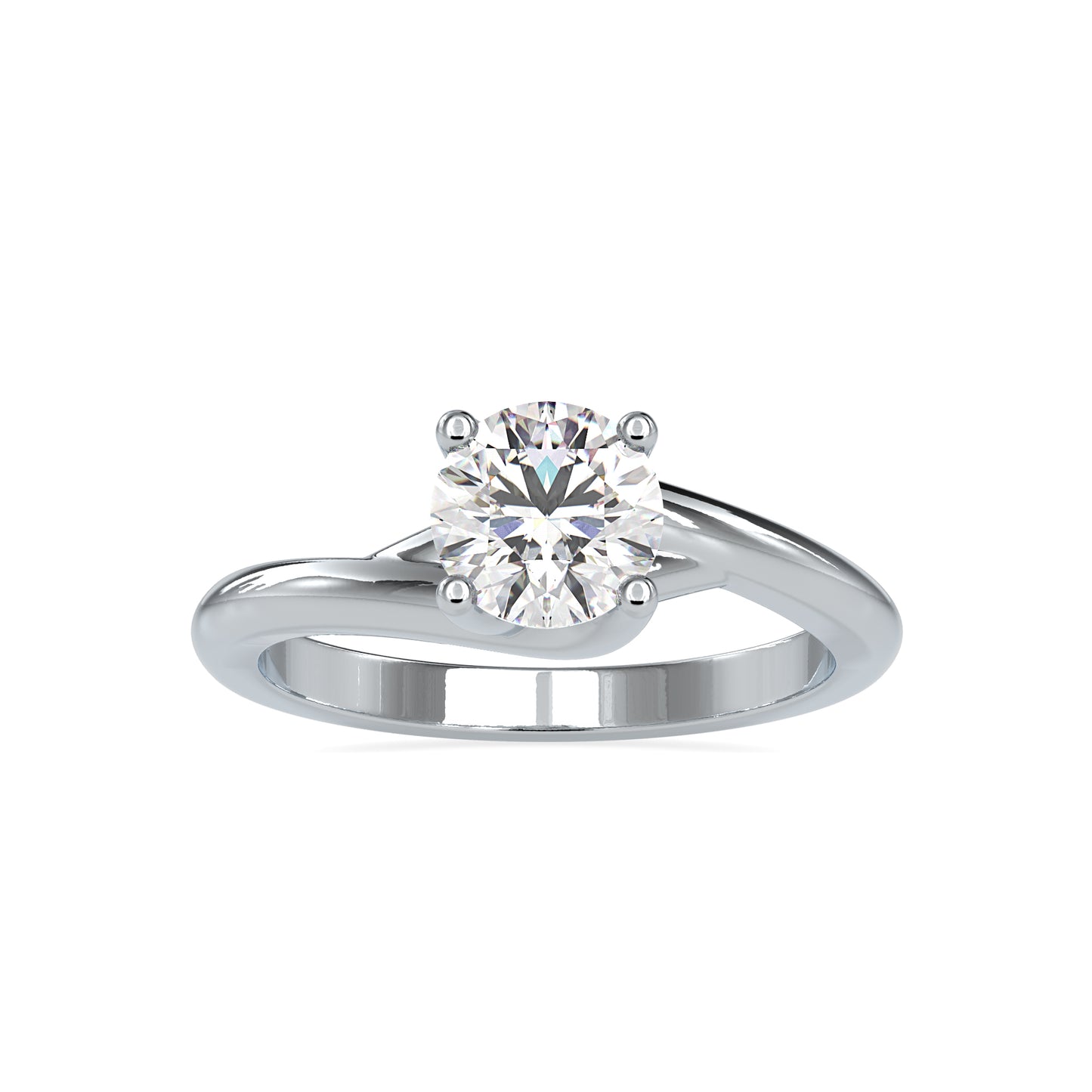 1.14 CTTW  LABGROWN Diamond , VVS Clarity , E-F Color , 925 Silver Diamond Ring with IGI Certification