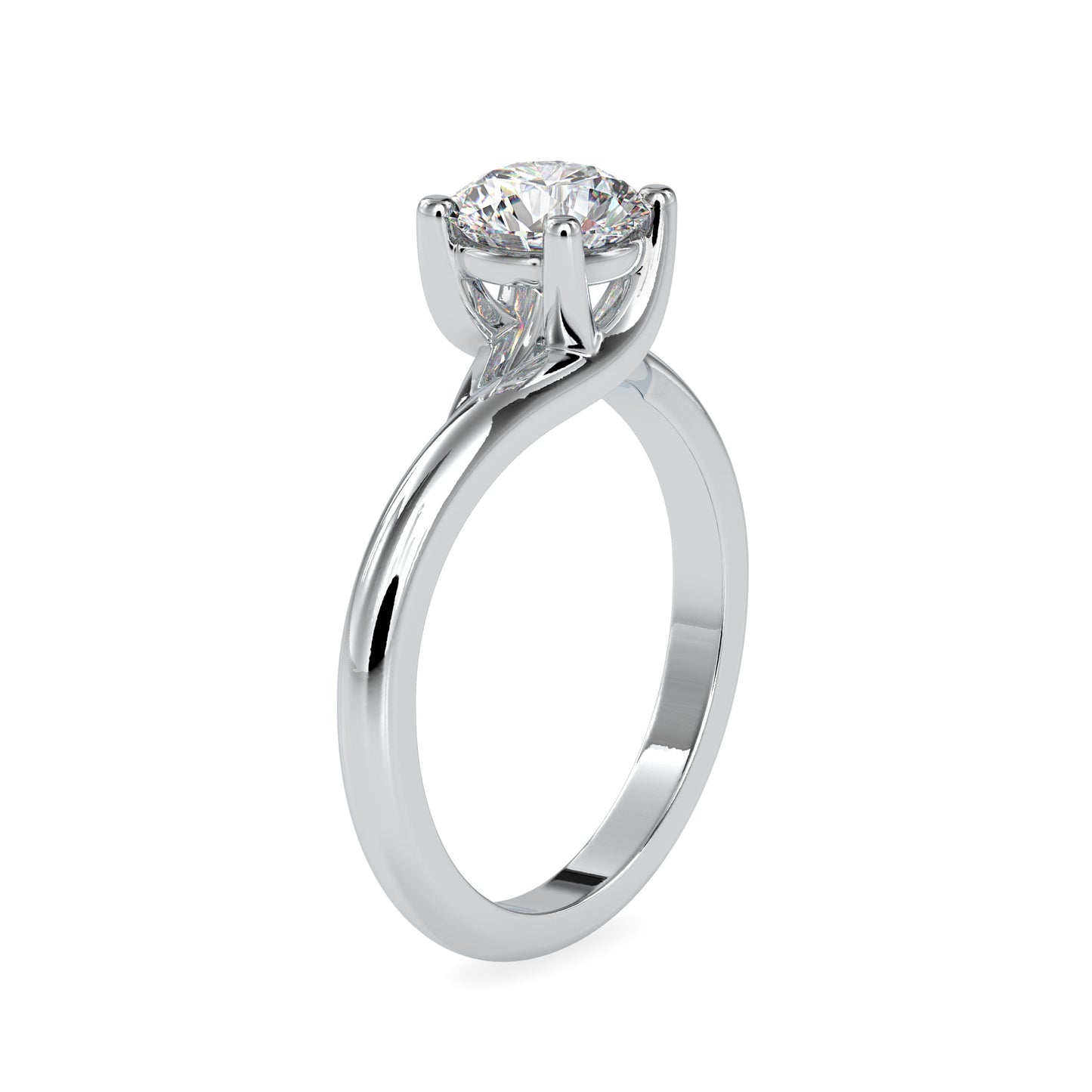 1.14 CTTW  LABGROWN Diamond , VVS Clarity , E-F Color , 925 Silver Diamond Ring with IGI Certification