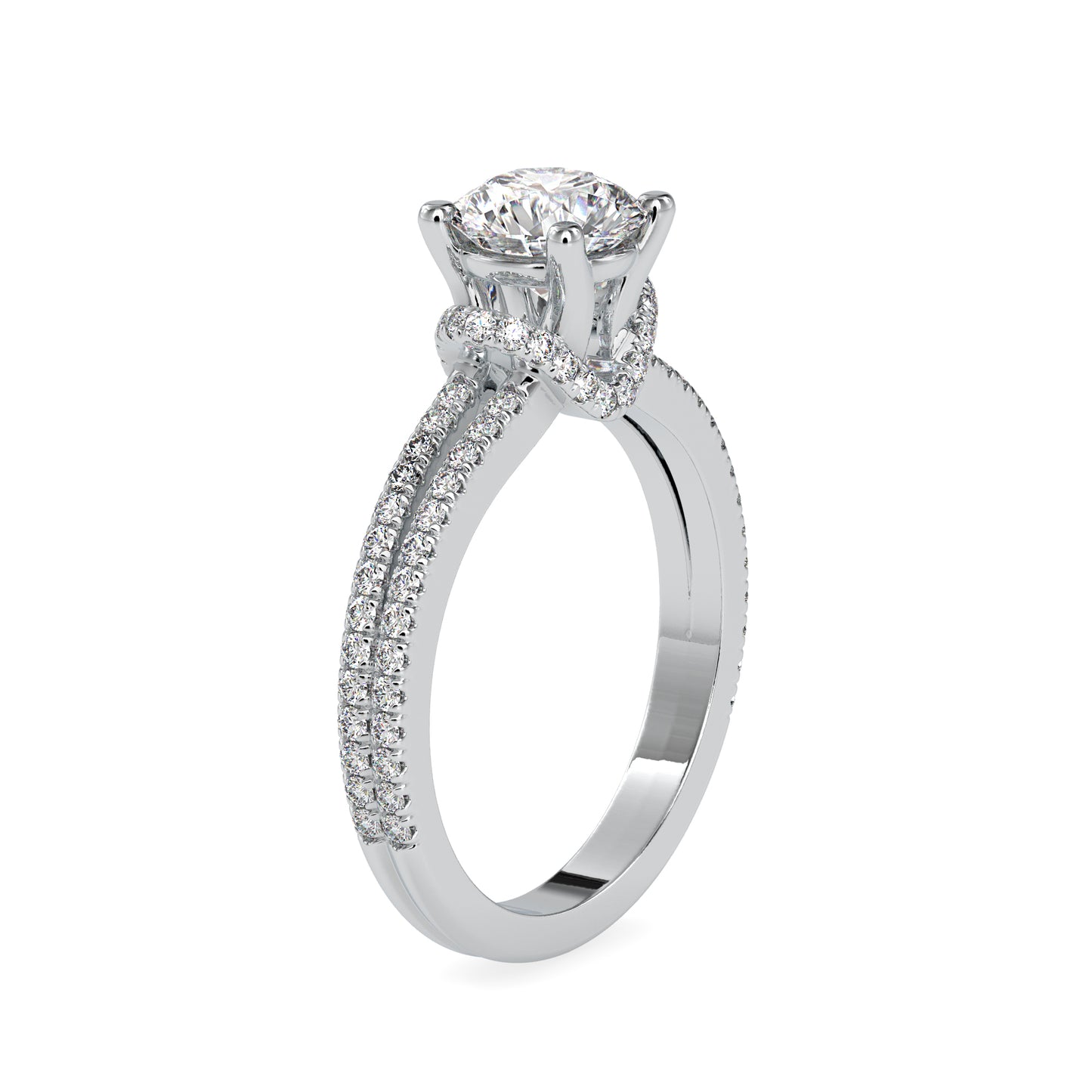 1.49 CTTW  LABGROWN Diamond , VVS Clarity , E-F Color , 925 Silver Diamond Ring with IGI Certification