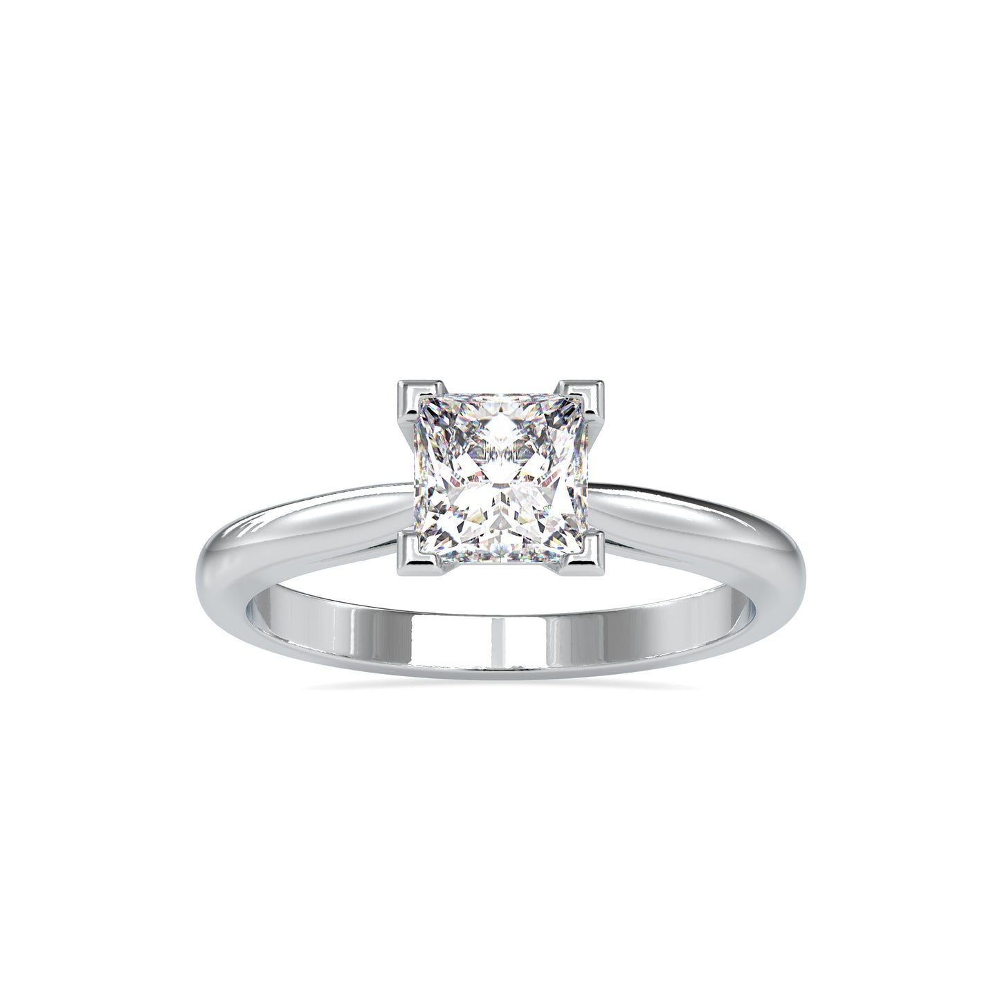 1.23 CTTW  LABGROWN Diamond , VVS Clarity , E-F Color , 925 Silver Diamond Ring with IGI Certification