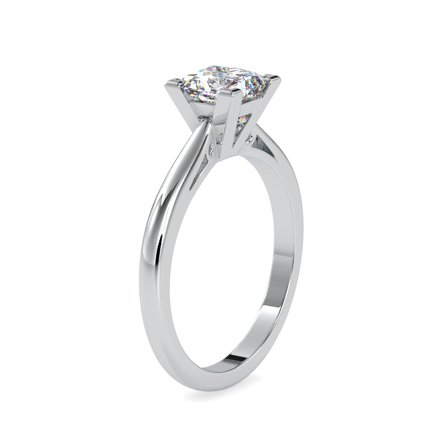 1.23 CTTW  LABGROWN Diamond , VVS Clarity , E-F Color , 925 Silver Diamond Ring with IGI Certification