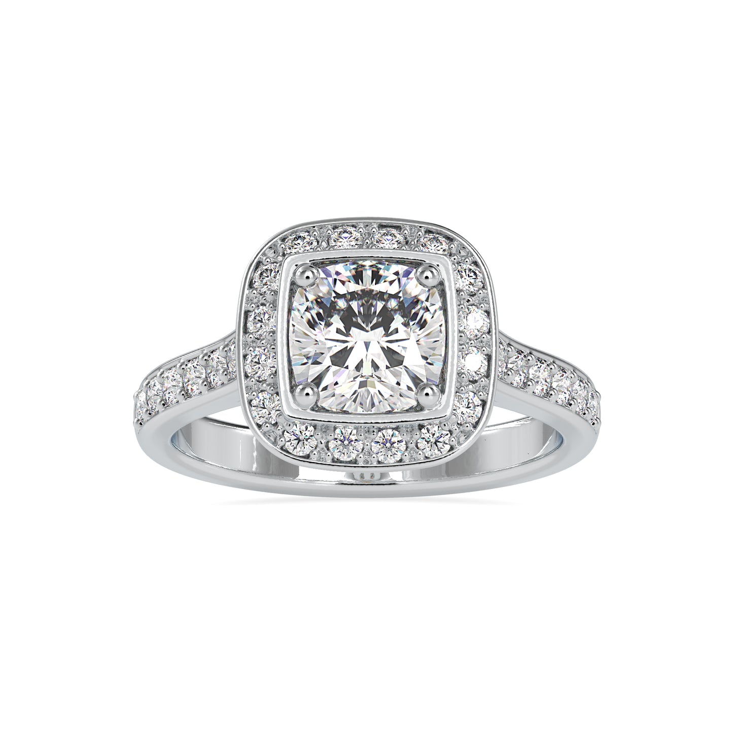 1.73 CTTW  LABGROWN Diamond , VVS Clarity , E-F Color , 925 Silver Diamond Ring with IGI Certification