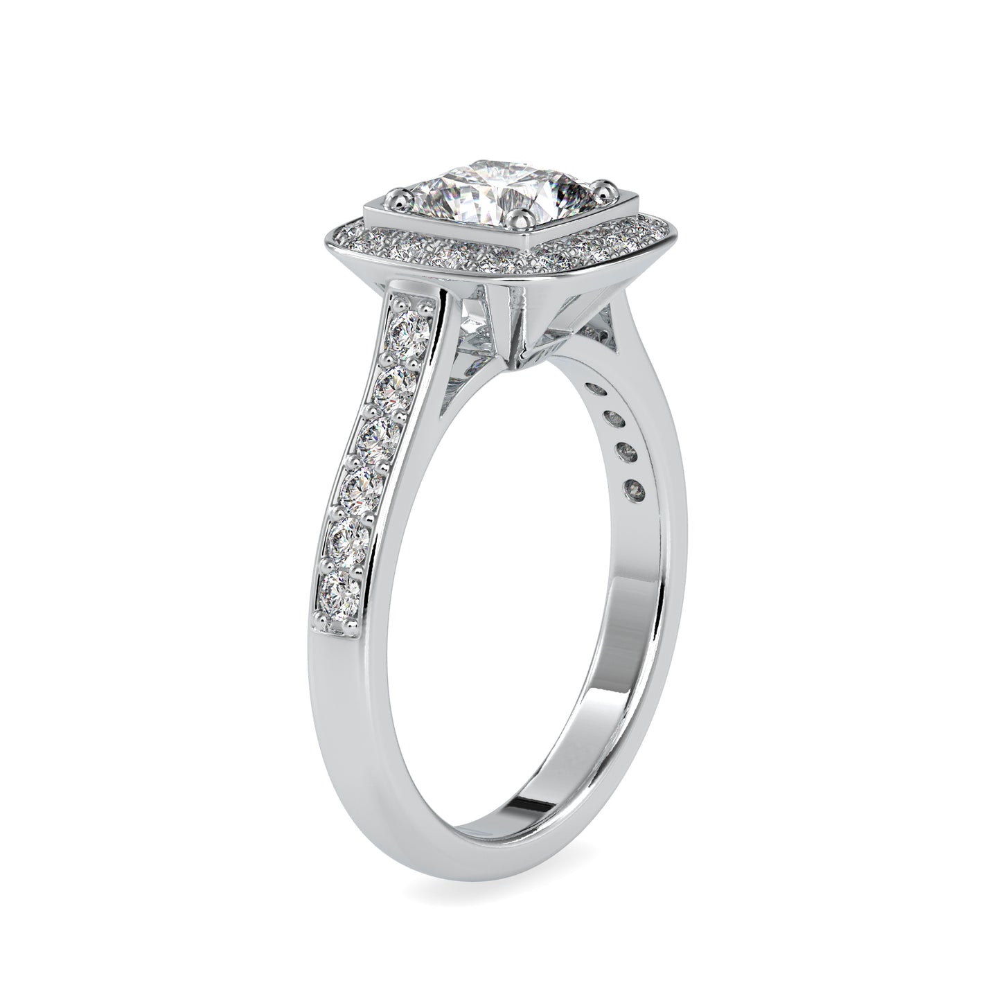 1.73 CTTW  LABGROWN Diamond , VVS Clarity , E-F Color , 925 Silver Diamond Ring with IGI Certification