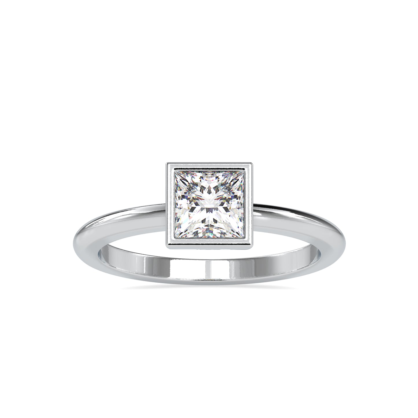 0.92 CTTW  LABGROWN Diamond , VVS Clarity , E-F Color , 925 Silver Diamond Ring with IGI Certification