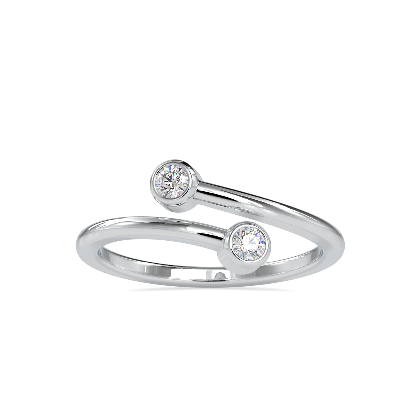 0.13 CTTW  LABGROWN Diamond , VVS Clarity , E-F Color , 925 Silver Diamond Ring with IGI Certification