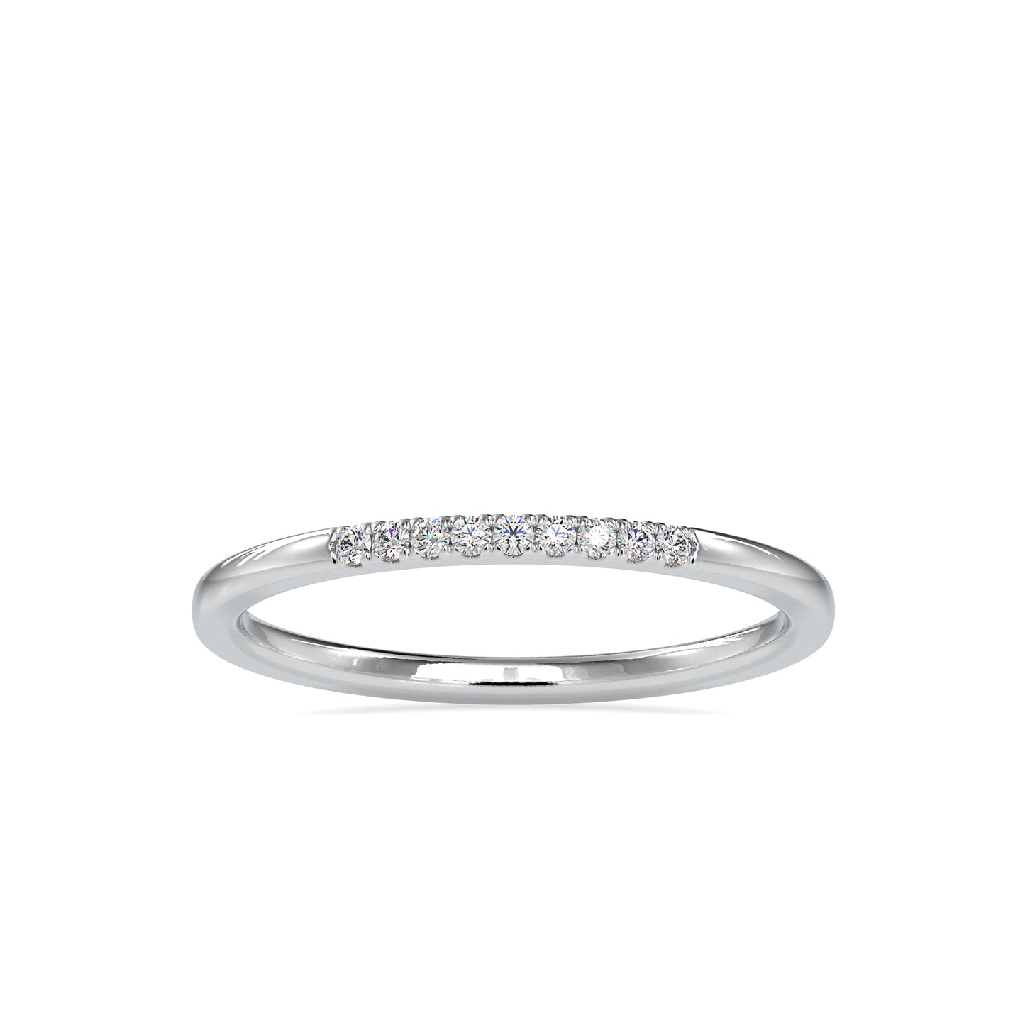 0.05 CTTW  LABGROWN Diamond , VVS Clarity , E-F Color , 925 Silver Diamond Ring with IGI Certification