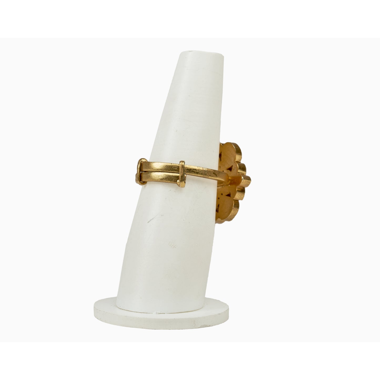 925 Silver Jadau Ring with Gold-plating