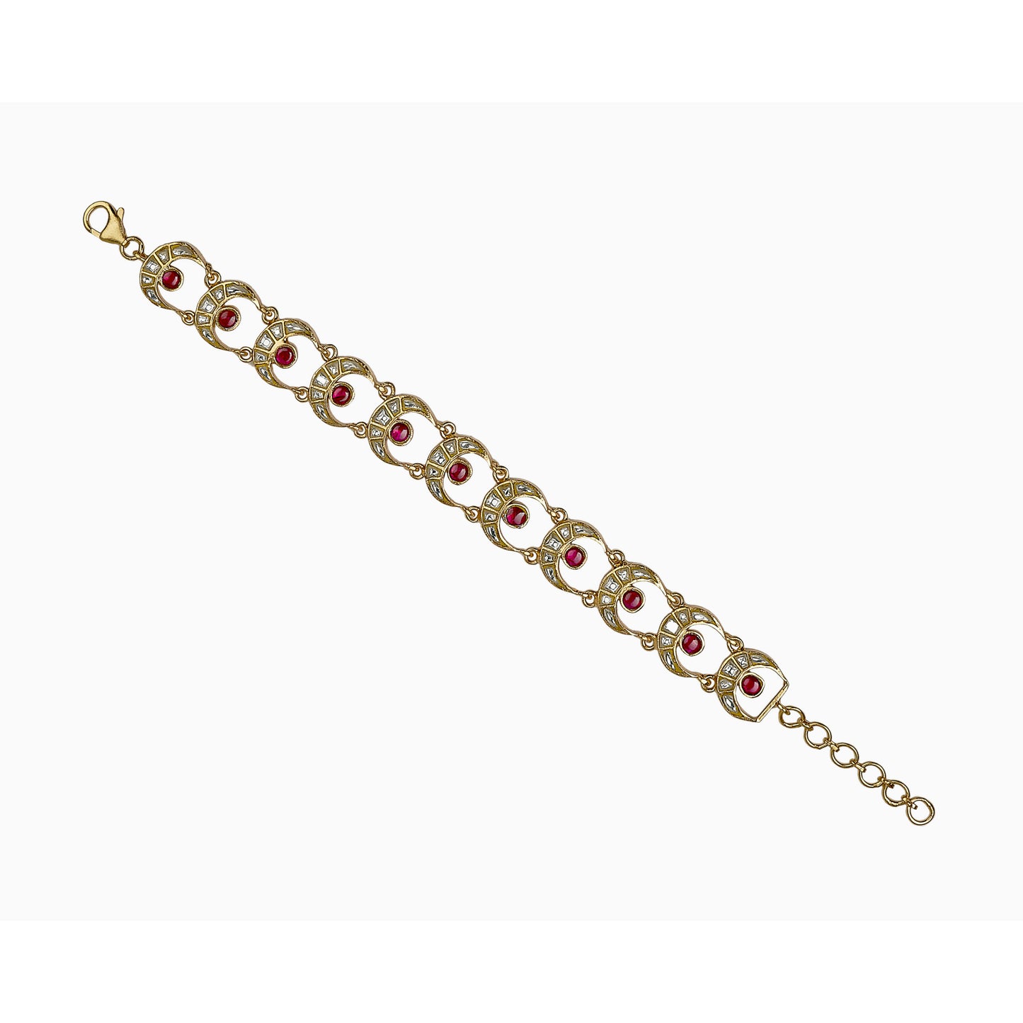 925 Silver bracelet with 24k gold-plating