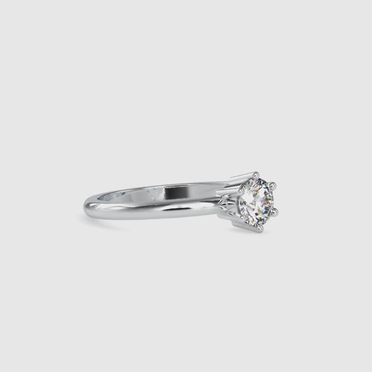 0.54 CTTW  LABGROWN Diamond , VVS Clarity , E-F Color , 925 Silver Diamond Ring with IGI Certification