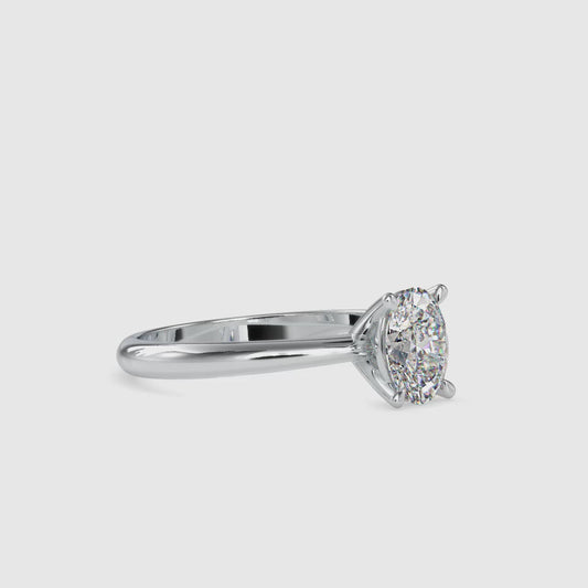 1.01 CTTW  LABGROWN Diamond , VVS Clarity , E-F Color , 925 Silver Diamond Ring with IGI Certification