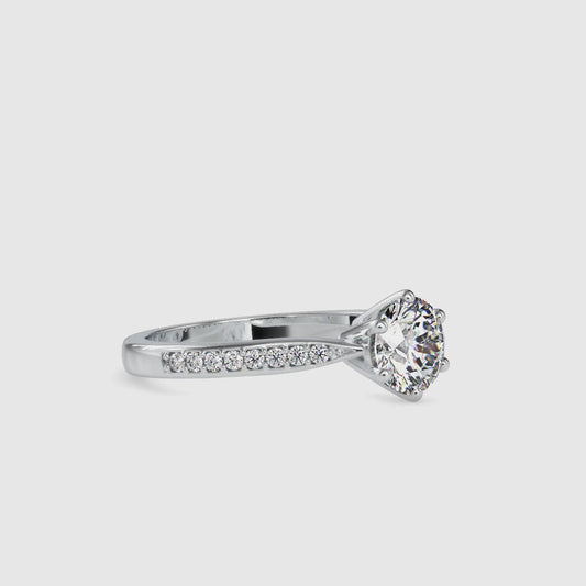 1.29 CTTW  LABGROWN Diamond , VVS Clarity , E-F Color , 925 Silver Diamond Ring with IGI Certification