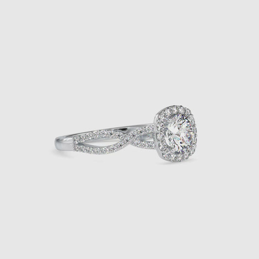 1.18 CTTW  LABGROWN Diamond , VVS Clarity , E-F Color , 925 Silver Diamond Ring with IGI Certification