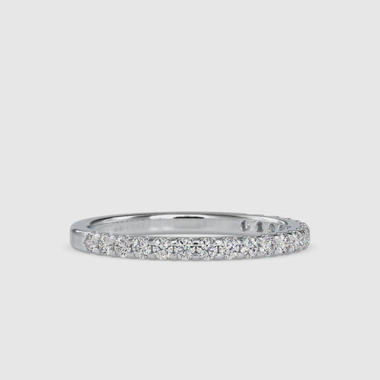 0.40 CTTW  LABGROWN Diamond , VVS Clarity , E-F Color , 925 Silver Diamond Ring with IGI Certification