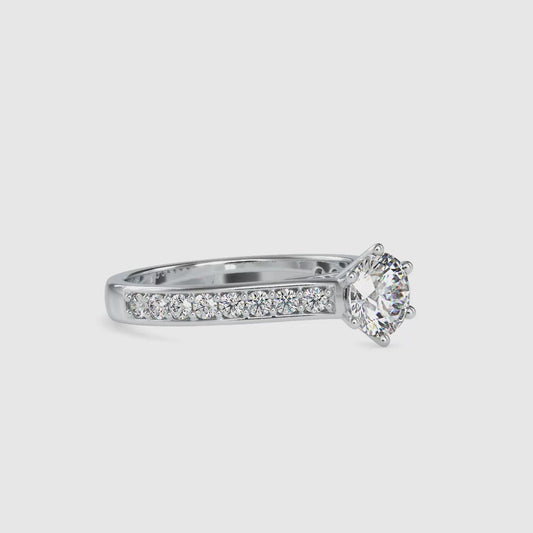 1.26 CTTW  LABGROWN Diamond , VVS Clarity , E-F Color , 925 Silver Diamond Ring with IGI Certification