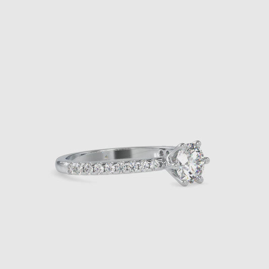 1.11 CTTW  LABGROWN Diamond , VVS Clarity , E-F Color , 925 Silver Diamond Ring with IGI Certification