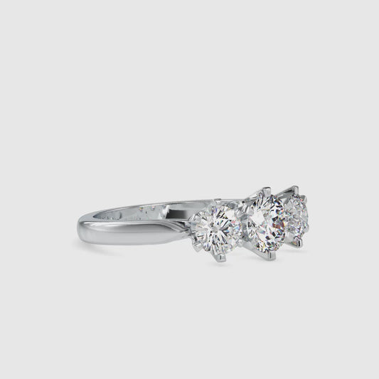 1.95 CTTW  LABGROWN Diamond , VVS Clarity , E-F Color , 925 Silver Diamond Ring with IGI Certification