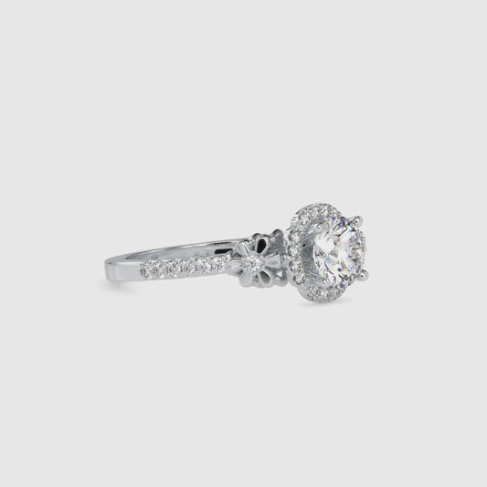 1.37 CTTW  LABGROWN Diamond , VVS Clarity , E-F Color , 925 Silver Diamond Ring with IGI Certification