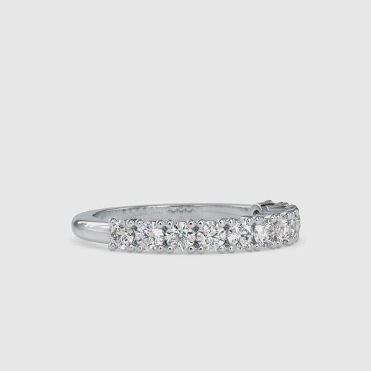 0.90 CTTW  LABGROWN Diamond , VVS Clarity , E-F Color , 925 Silver Diamond Ring with IGI Certification