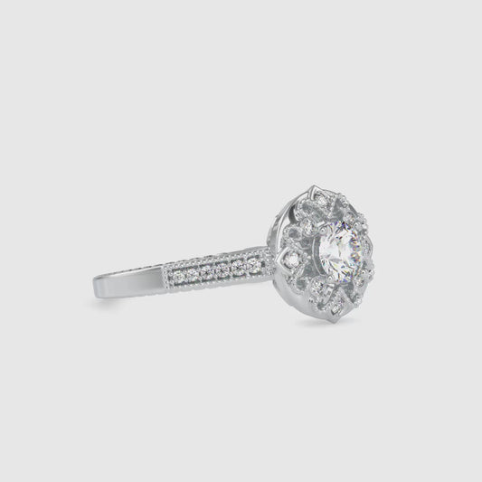 0.694 CTTW  LABGROWN Diamond , VVS Clarity , E-F Color , 925 Silver Diamond Ring with IGI Certification