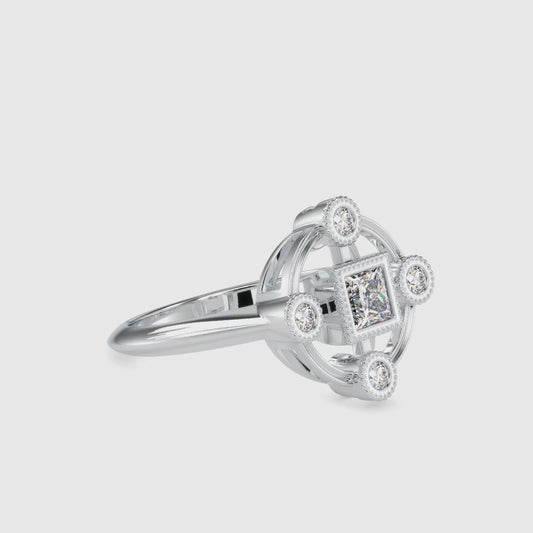 0.6 CTTW  LABGROWN Diamond , VVS Clarity , E-F Color , 925 Silver Diamond Ring with IGI Certification