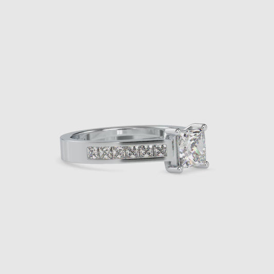 2.05 CTTW  LABGROWN Diamond , VVS Clarity , E-F Color , 925 Silver Diamond Ring with IGI Certification