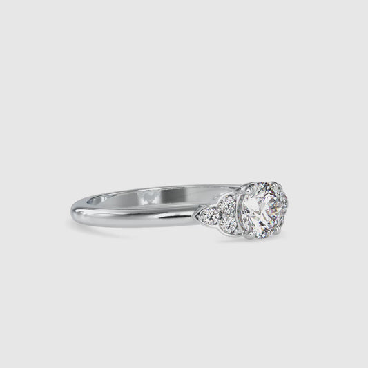 0.62 CTTW  LABGROWN Diamond , VVS Clarity , E-F Color , 925 Silver Diamond Ring with IGI Certification