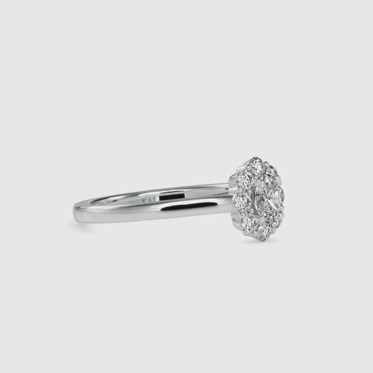 0.50 CTTW  LABGROWN Diamond , VVS Clarity , E-F Color , 925 Silver Diamond Ring with IGI Certification