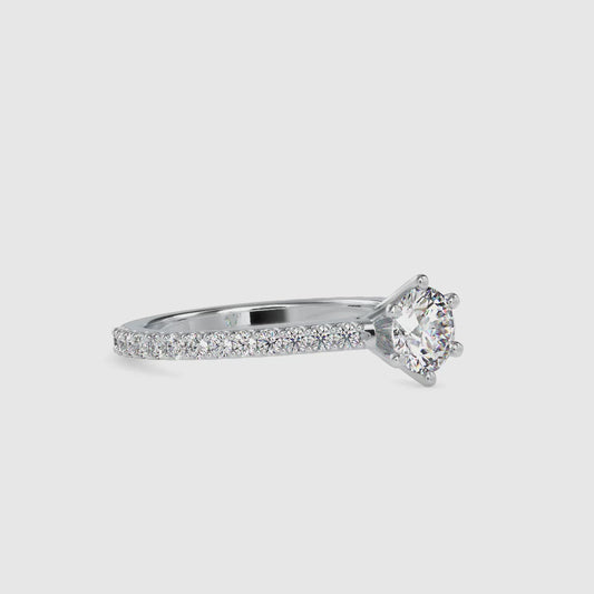 1.2 CTTW  LABGROWN Diamond , VVS Clarity , E-F Color , 925 Silver Diamond Ring with IGI Certification