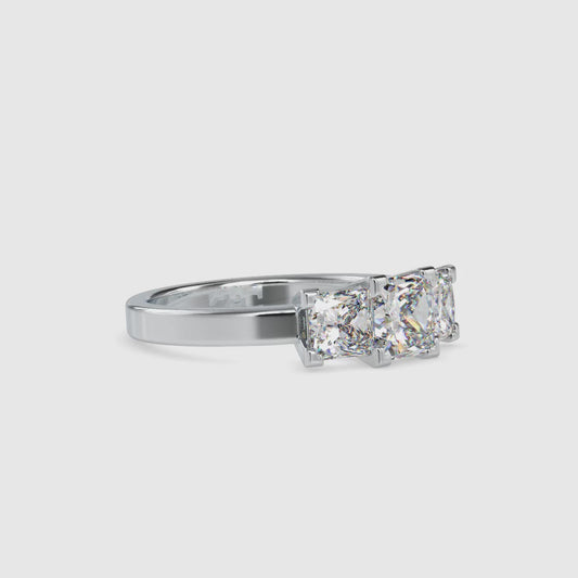 2.89 CTTW  LABGROWN Diamond , VVS Clarity , E-F Color , 925 Silver Diamond Ring with IGI Certification