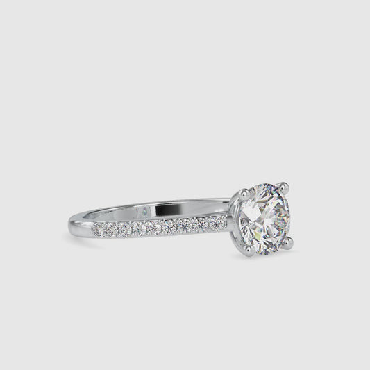 1.58 CTTW  LABGROWN Diamond , VVS Clarity , E-F Color , 925 Silver Diamond Ring with IGI Certification