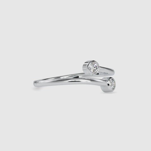 0.13 CTTW  LABGROWN Diamond , VVS Clarity , E-F Color , 925 Silver Diamond Ring with IGI Certification