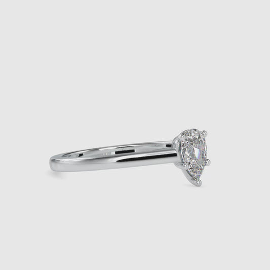 0.53 CTTW  LABGROWN Diamond , VVS Clarity , E-F Color , 925 Silver Diamond Ring with IGI Certification