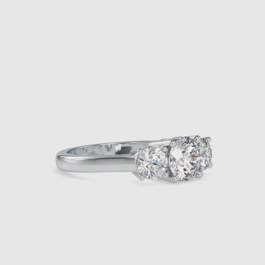 2.05 CTTW  LABGROWN Diamond , VVS Clarity , E-F Color , 925 Silver Diamond Ring with IGI Certification