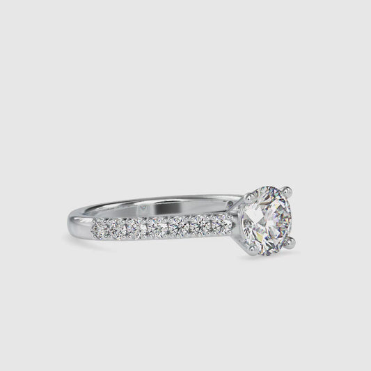 1.59 CTTW  LABGROWN Diamond , VVS Clarity , E-F Color , 925 Silver Diamond Ring with IGI Certification