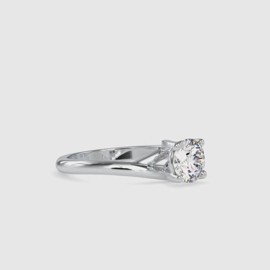 1.14 CTTW  LABGROWN Diamond , VVS Clarity , E-F Color , 925 Silver Diamond Ring with IGI Certification