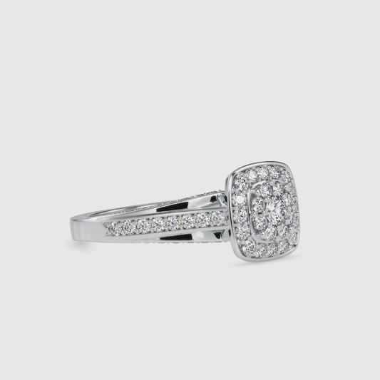 1.40 CTTW  LABGROWN Diamond , VVS Clarity , E-F Color , 925 Silver Diamond Ring with IGI Certification