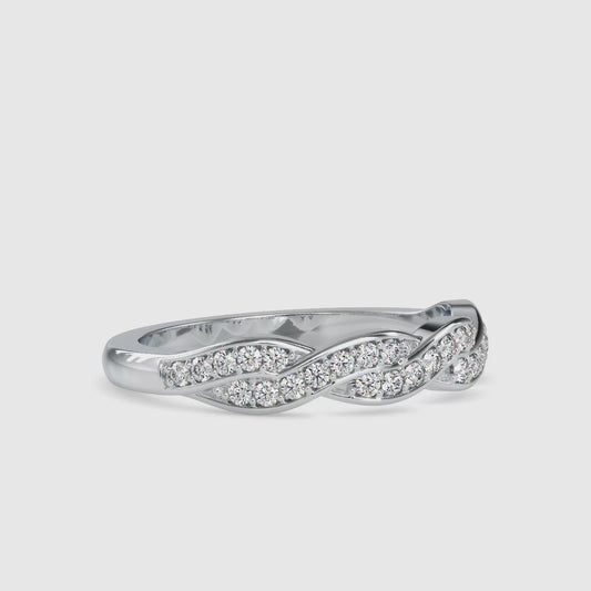 0.29 CTTW  LABGROWN Diamond , VVS Clarity , E-F Color , 925 Silver Diamond Ring with IGI Certification