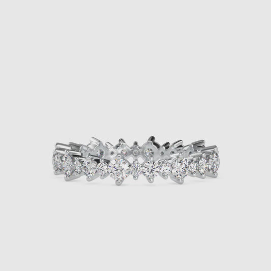 1.15 CTTW  LABGROWN Diamond , VVS Clarity , E-F Color , 925 Silver Diamond Ring with IGI Certification