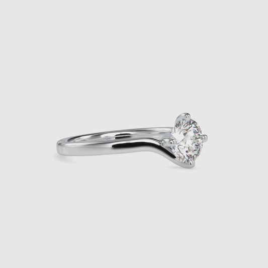 1.16 CTTW  LABGROWN Diamond , VVS Clarity , E-F Color , 925 Silver Diamond Ring with IGI Certification