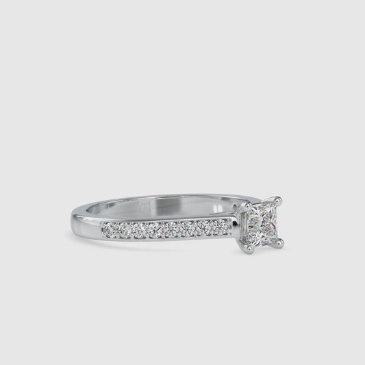 0.75 CTTW  LABGROWN Diamond , VVS Clarity , E-F Color , 925 Silver Diamond Ring with IGI Certification